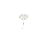 sterling silver cushion cut CZ double halo engagement ring