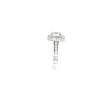 Sterling silver round cz halo engagement ring  