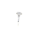 sterling silver cushion cut cz with split shank engagement ring
