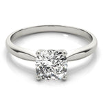 white gold cushion cut solitaire engagement ring