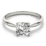 white gold cushion cut solitaire engagement ring