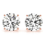 GIA Certified Round Diamond Stud Earrings