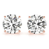 GIA Certified Round Diamond Stud Earrings