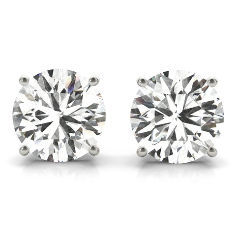 GIA Certified Round Diamond Stud Earrings
