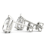 white gold GIA Certified Pear Shape Diamond Stud Earrings