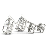 white gold GIA Certified Pear Shape Diamond Stud Earrings