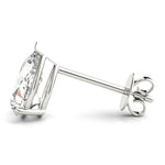 platinum GIA Certified Pear Shape Diamond Stud Earrings