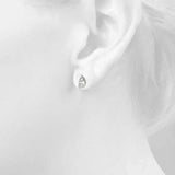 white gold GIA Certified Pear Shape Diamond Stud Earrings