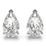white gold GIA Certified Pear Shape Diamond Stud Earrings