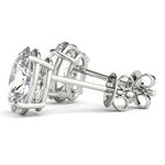 white gold GIA Certified Oval Diamond Stud Earrings