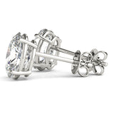 white gold GIA Certified Oval Diamond Stud Earrings