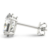 platinum GIA Certified Oval Diamond Stud Earrings