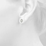 white gold GIA Certified Oval Diamond Stud Earrings