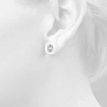 platinum GIA Certified Oval Diamond Stud Earrings