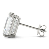 white gold GIA Certified Emerald Diamond Stud Earrings