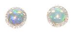 yellow gold opal and diamond earrings