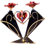 gary rosenthal wedding heart shabbat candleholder with wedding keepsake