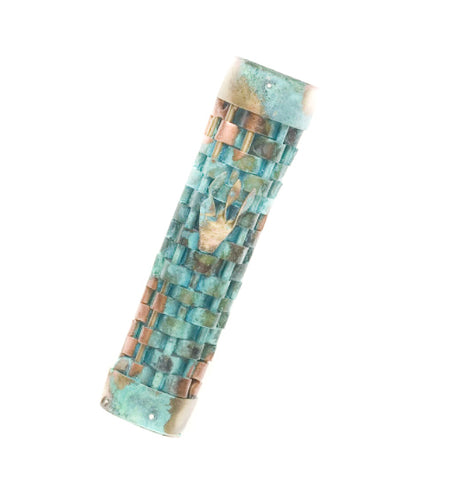 gary rosenthal woven patina mezuzah 