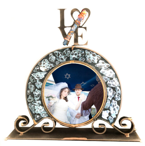 gary rosenthal crystal archway LOVE wedding frame