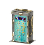gary rosenthal large teal bat mitzvah tzedakah box