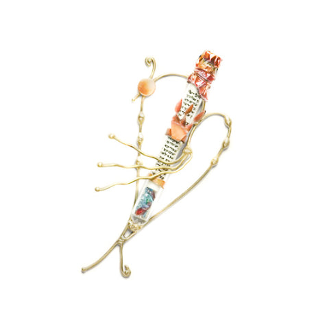 gary rosenthal copper wedding heart mezuzah