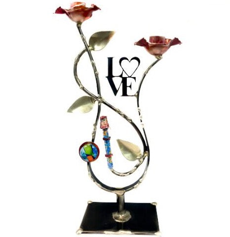 gary rosenthal wedding vine LOVE candleholder