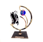 gary rosenthal all metal lasercut bat mitzvah sculpture with colorful glass bead