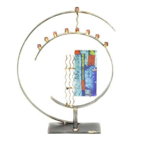 gary rosenthal circular Art Deco menorah 