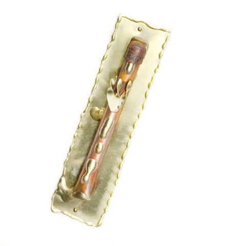 gary rosenthal copper on brass mezuzah