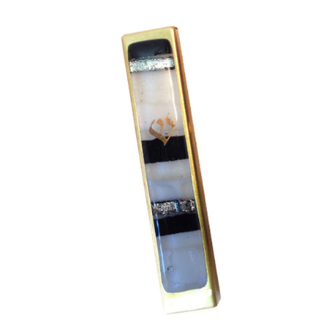 gary rosenthal black and white mosaic kaballah mezuzah