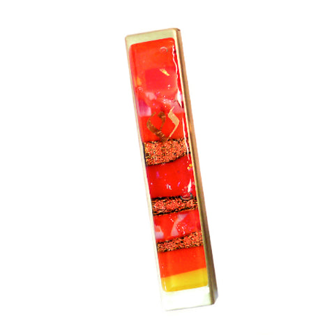 gary rosenthal orange mosaic kaballah mezuzah 
