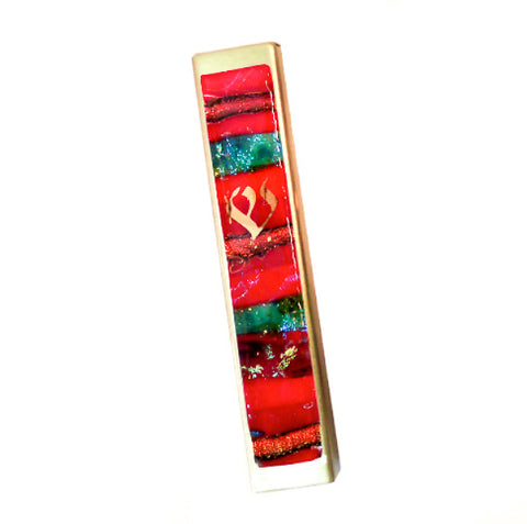gary rosenthal red mosaic kaballah mezuzah