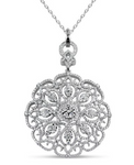 white gold diamond statement pendant