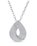 white gold diamond pave pendant