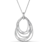 white gold overlapping diamond pendant