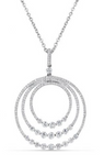 white gold diamond circle pendant