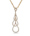 yellow gold triple drop diamond pendant