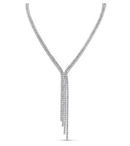 white gold diamond lariat necklace