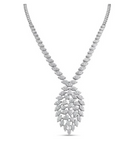 white gold diamond statement necklace