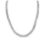 white gold triple row diamond tennis necklace 