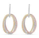 white gold rose gold yellow gold diamond statement earrings