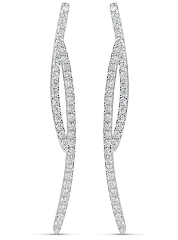 white gold diamond drop earrings