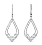 white gold diamond fashion drop earrings