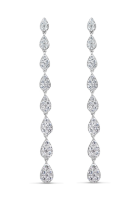 white gold diamond dangle earrings