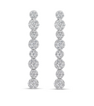 white gold diamond pave dangle earrings