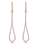 rose gold fashion dangle diamond earrings