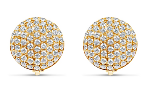yellow gold diamond pavé earrings