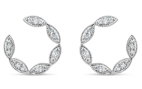 white gold diamond fashion earrings