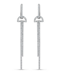 white gold diamond bar earrings
