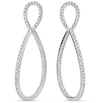 white gold diamond dangle earrings